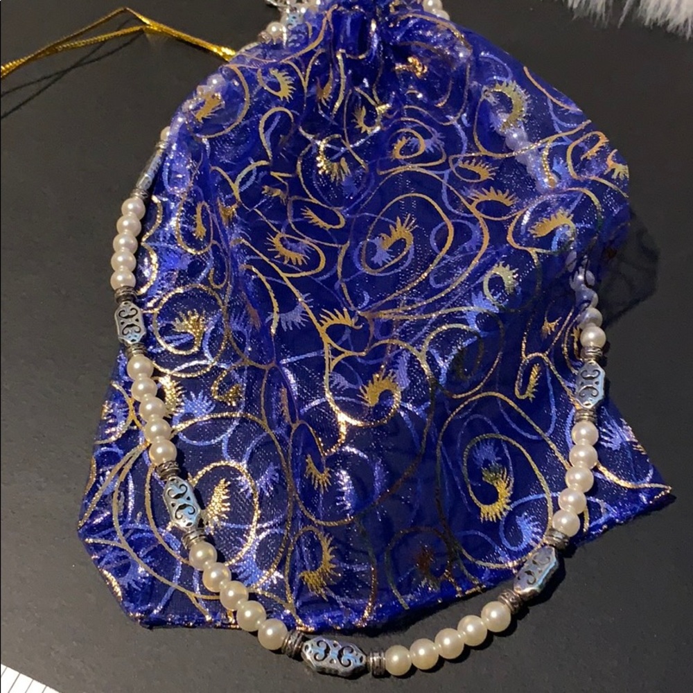 Brighton jewelry necklace silver beads pearls - Picture 4 of 5